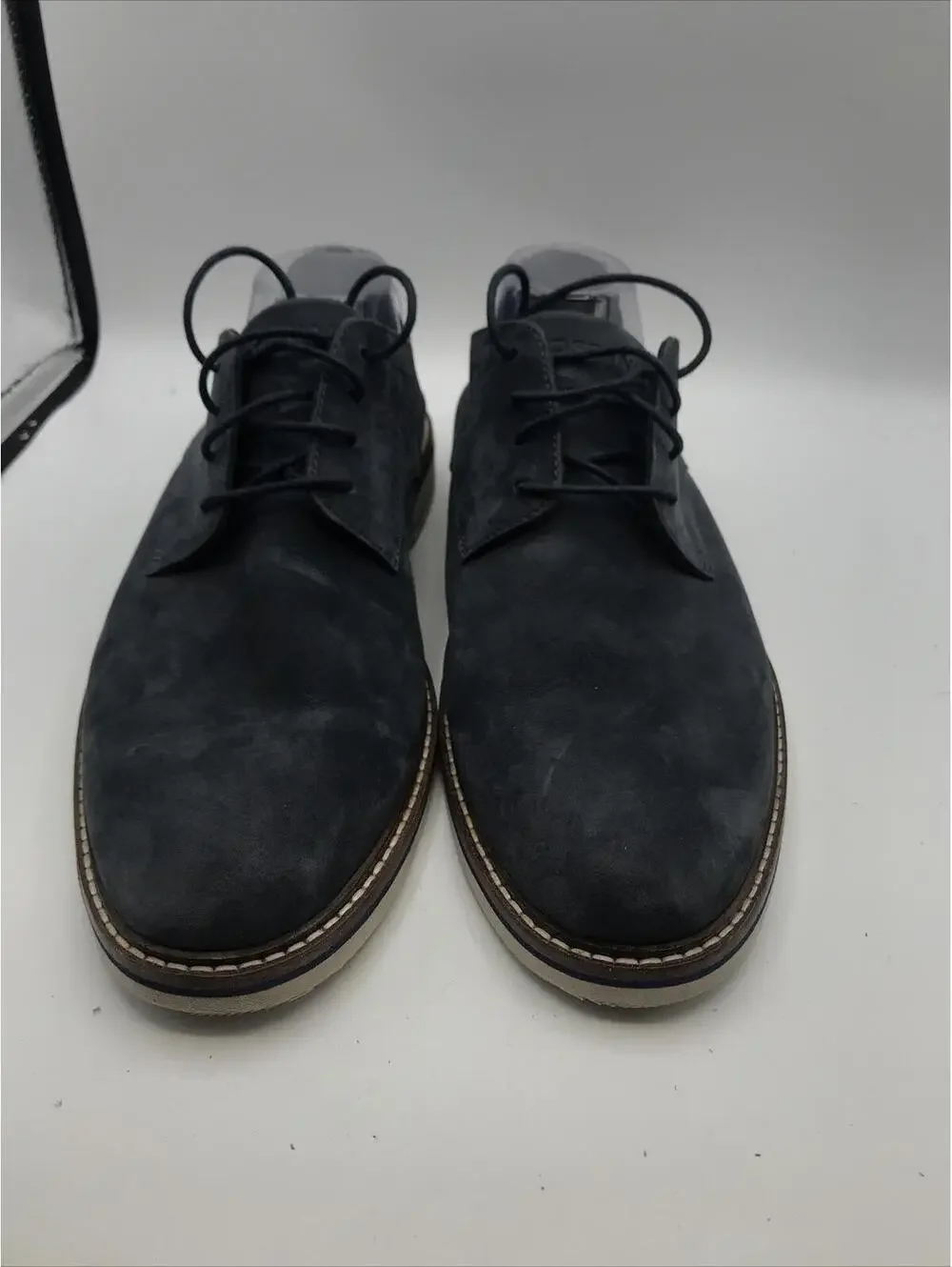 Bostonian Commonwealth Mens SZ 11  Plain Oxford Shoe Blue 16501 No Insoles  Blue